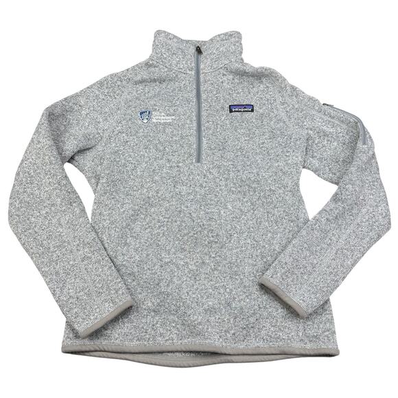 PATAGONIA Women's Better Sweater Quarter-Zip Fleece Top Size Small Birch White - Picture 2 of 6